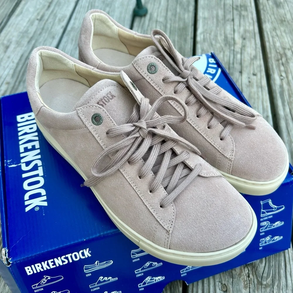 Birkenstock Bend Low Light Rose Suede Sneakers. Size 40. New in Box! - Picture 5 of 9